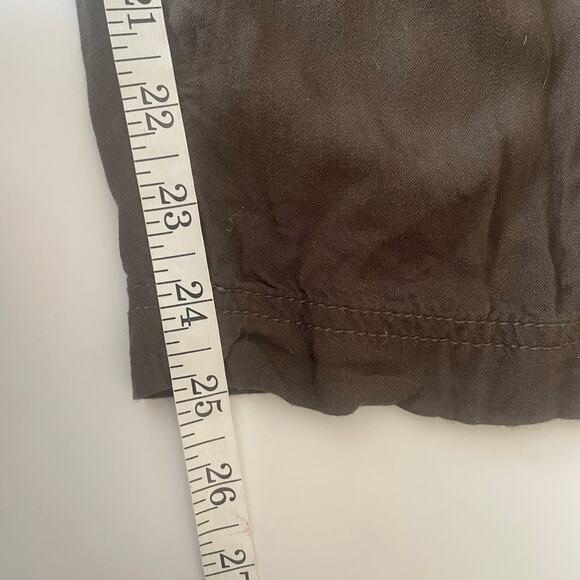 Caslon Womens Medium Olive Green Cinch Tie Waist Jumpsuit Lightweight Pockets - Picture 5 of 8